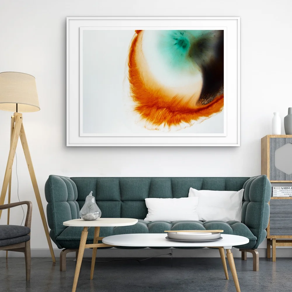 Abstract Canvas Print with White Frame & Border